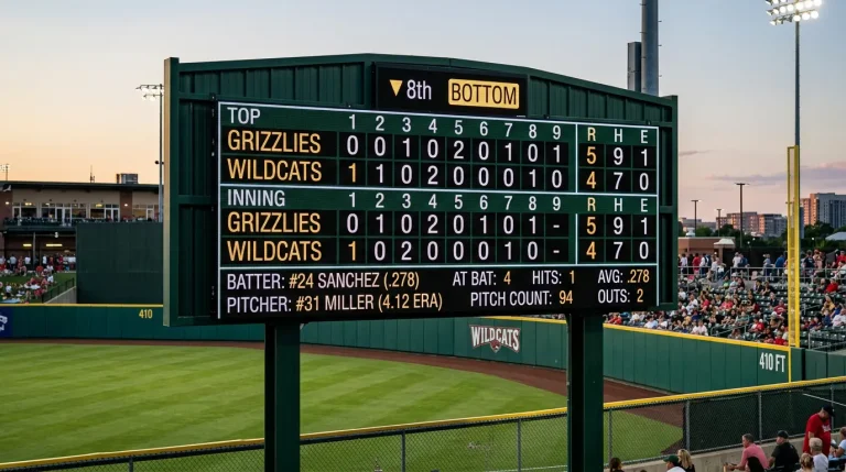 Scoreboard showing a one-run MLB game in the late innings with a sportsbook run line ticket overlaid